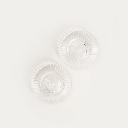 SEGGY Glass Egg Tray Set for Serving Eggs - 2 Pieces