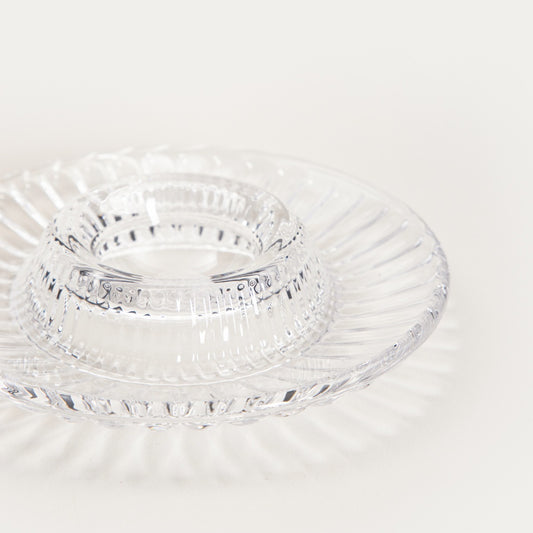 SEGGY Glass Egg Tray Set for Serving Eggs - 2 Pieces
