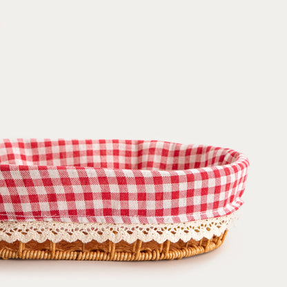 PERLOTTE Checked Kitchen Basket 32x25 cm