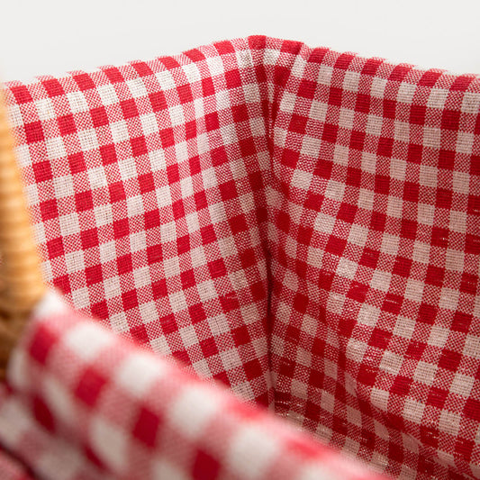 PERLOTTE Checkered Shopping Basket 38x26x20 cm