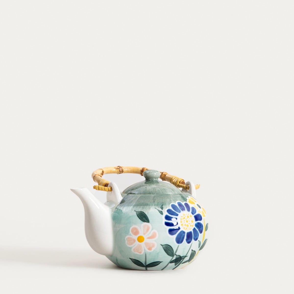 LIMITE Green Floral Tea Set - 3 Piece Ceramic Jug Set