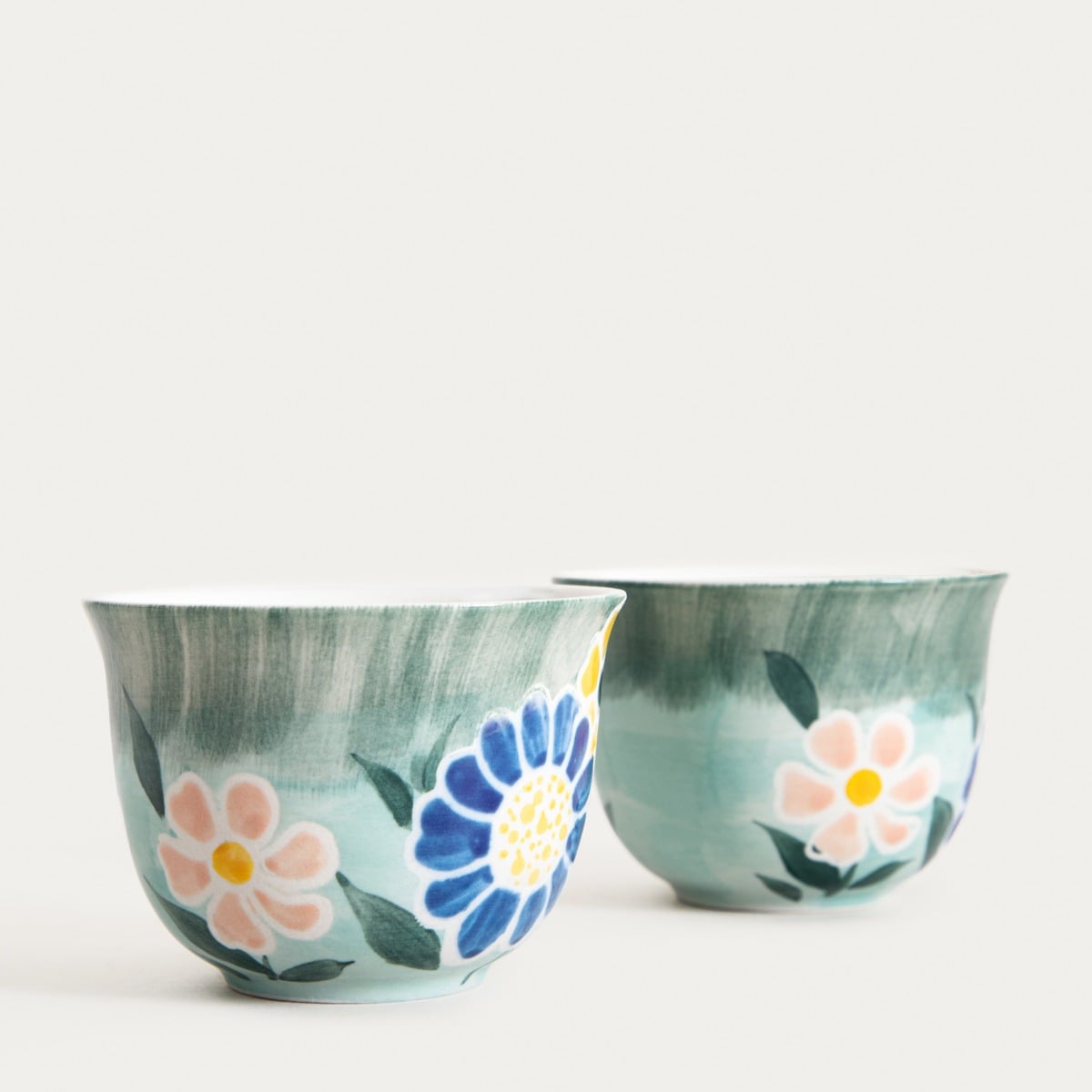 LIMITE Green Floral Tea Set - 3 Piece Ceramic Jug Set