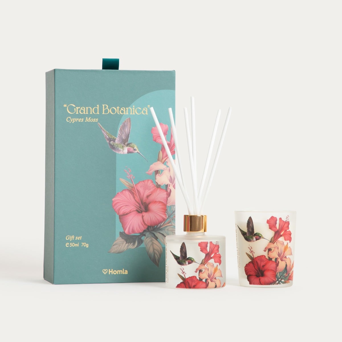GRAND BOTANICA Cypres Moss Fragrance Set 50 ml Diffuser & 70 g Candle