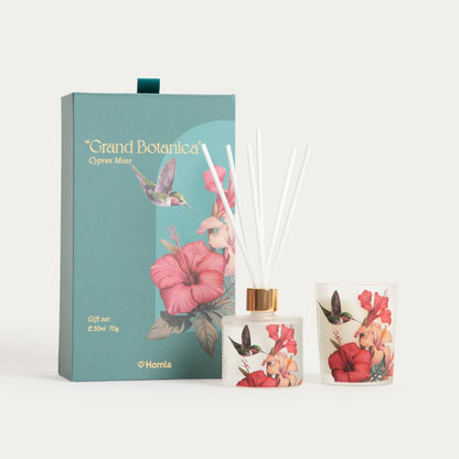 GRAND BOTANICA Cypres Moss Fragrance Set 50 ml Diffuser & 70 g Candle