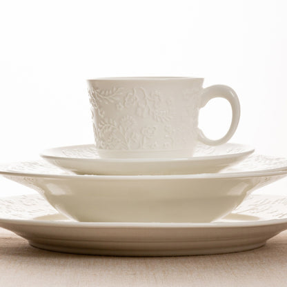 BENO White Ceramic Cup 0.15L with Saucer