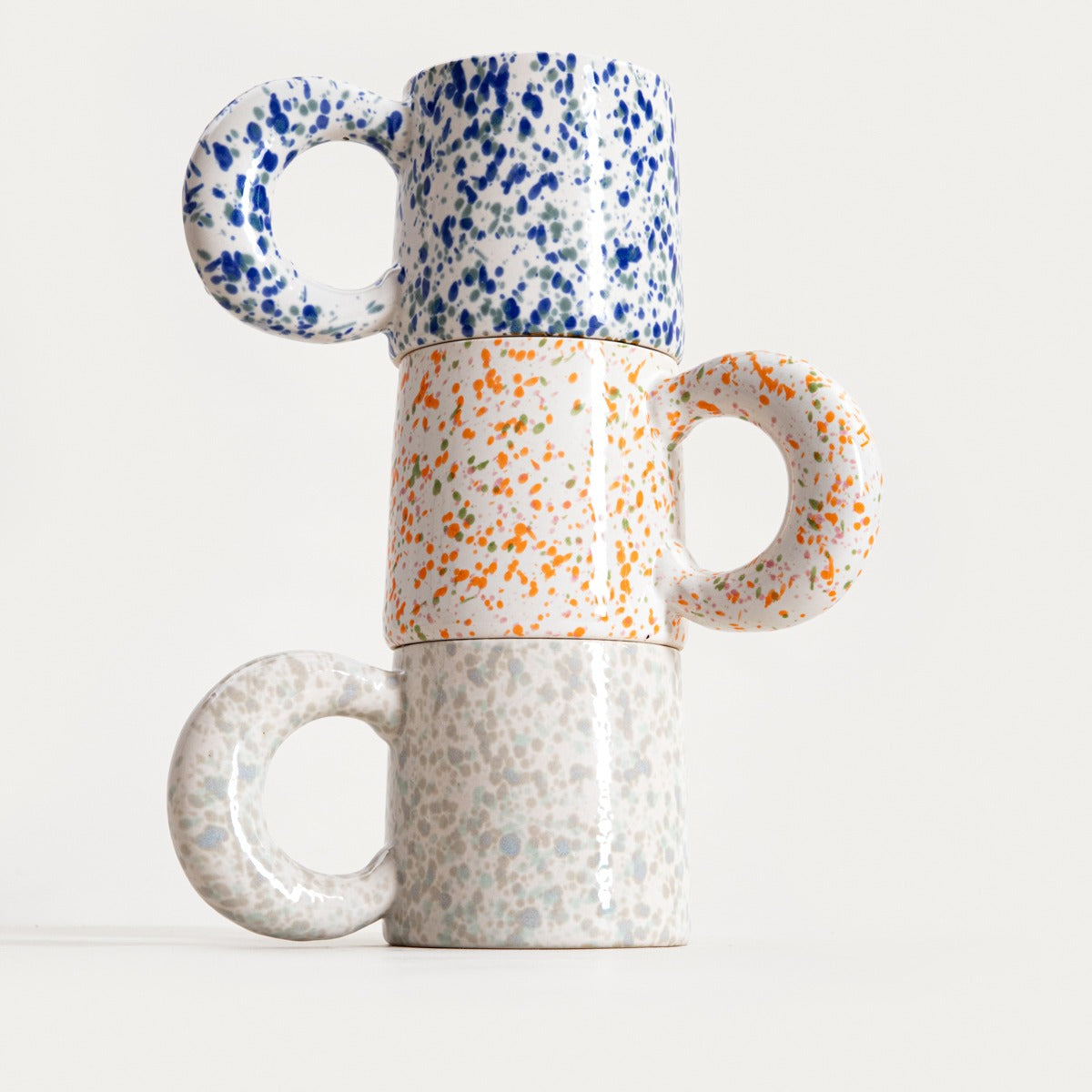 MORNE Spotted Grey Ceramic Mug 0.3L