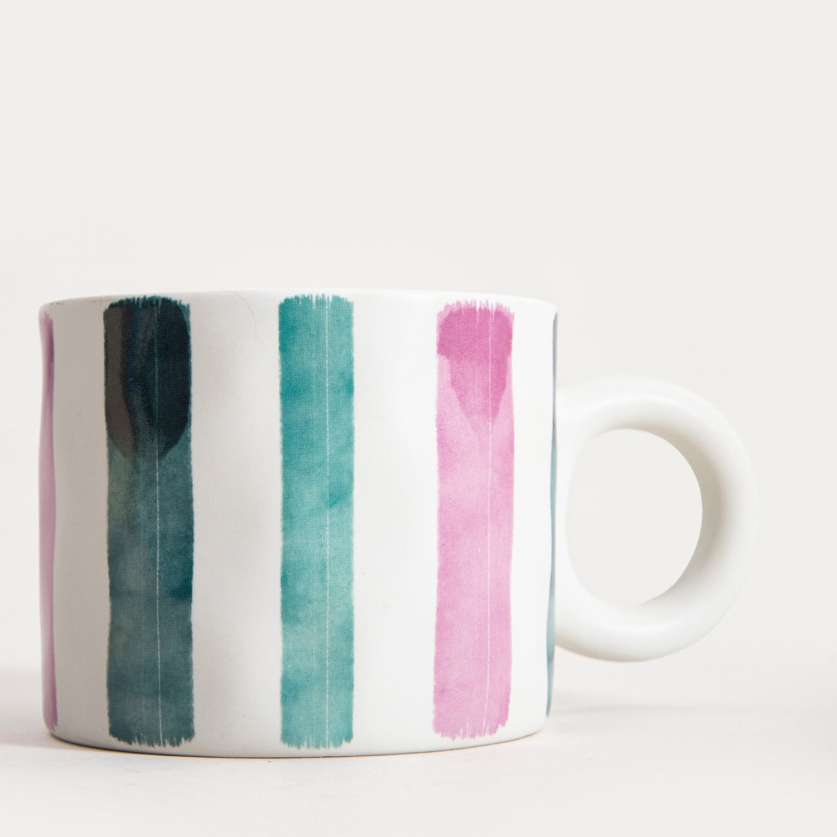 TERNA Ceramic Mug with Coloured Stripes - 0.35L