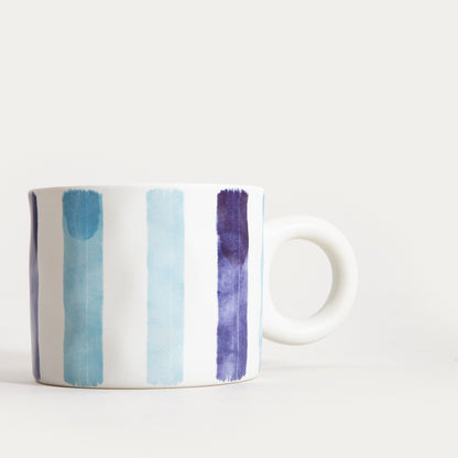 TERNA Blue Striped Ceramic Mug 0.35L