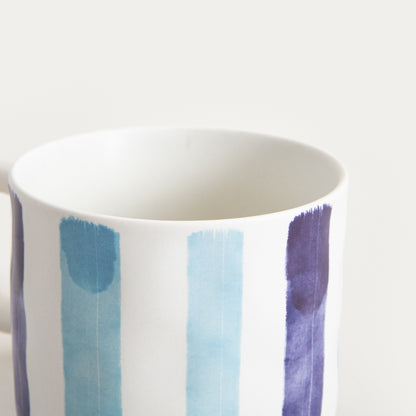 TERNA Blue Striped Ceramic Mug 0.35L