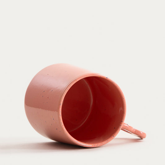 PELMA Pink Ceramic Mug with Flower-Shaped Handle 0.4L