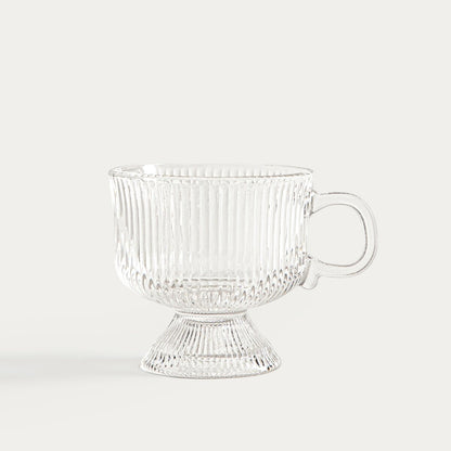 LYNN Fluted Glass Cup with Handle 0.25L