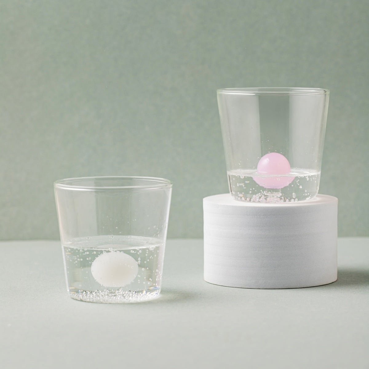 Pallora Glass Mug with Pink Ball Center 0.3L