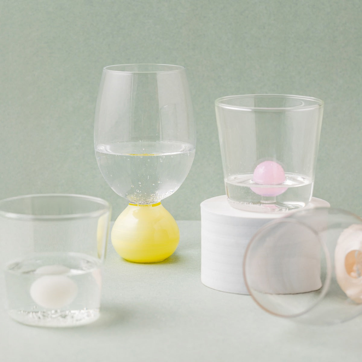 Pallora Glass Mug with Pink Ball Center 0.3L