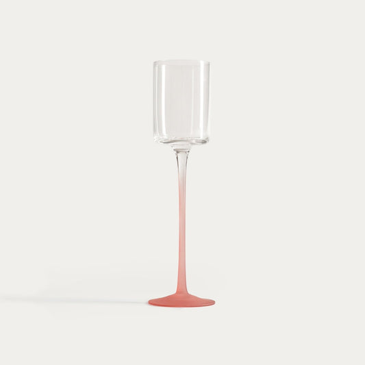 PLANE Glass with Pink Stem 0.1L