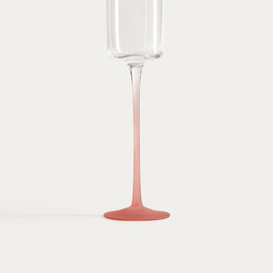 PLANE Glass with Pink Stem 0.1L