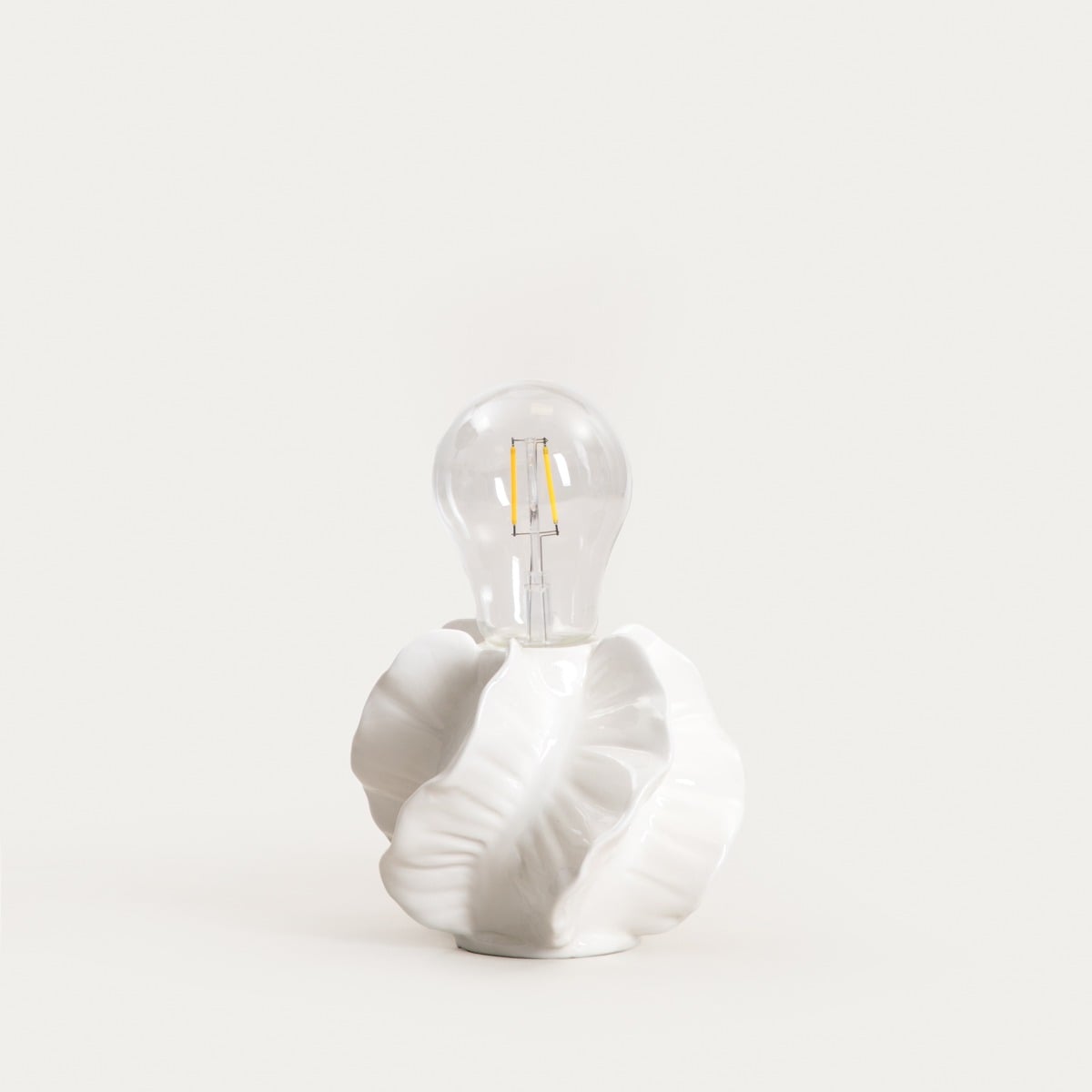 KALASA LED Lamp with Open Bulb White - 27x19x21 cm