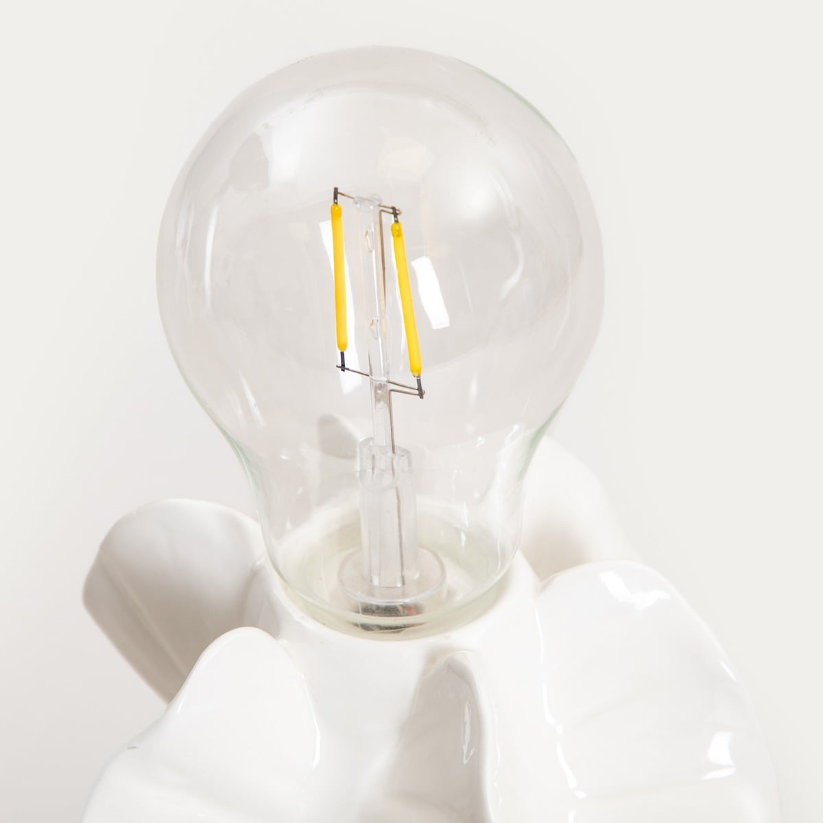KALASA LED Lamp with Open Bulb White - 27x19x21 cm