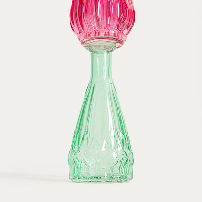 DALY Glass Flower Candle Holder for Tealight Candles