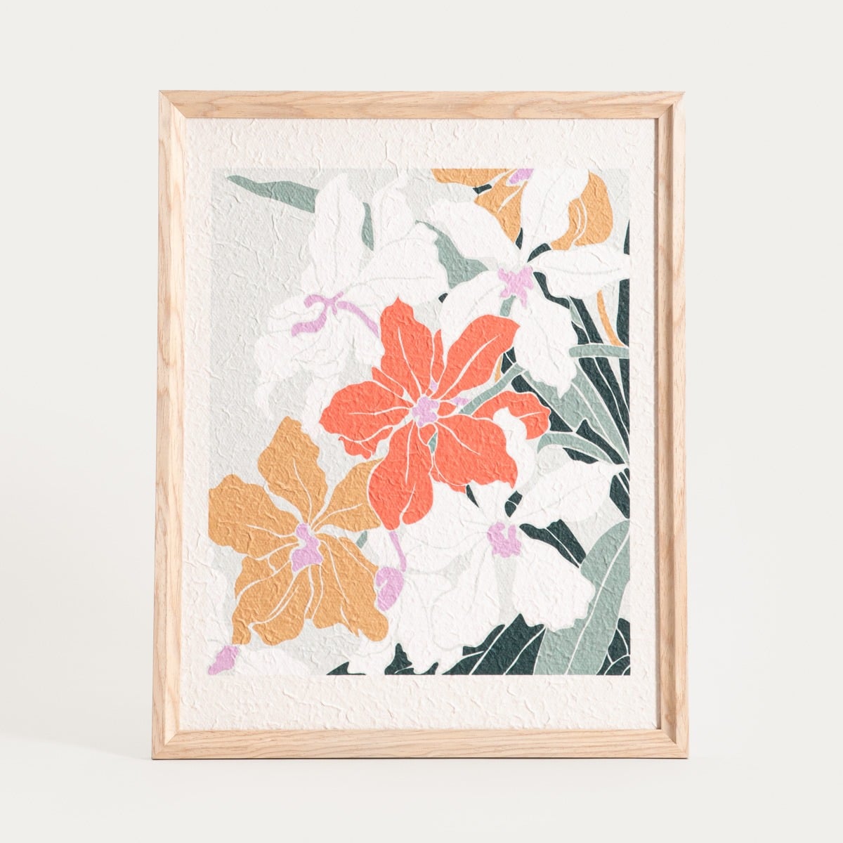 SAARO Picture with Hibiscus Flowers 40x50x2cm