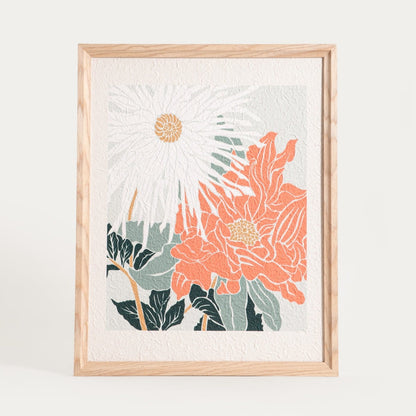 SAARO Abstract Floral Picture 40x50x2cm Wall Decoration