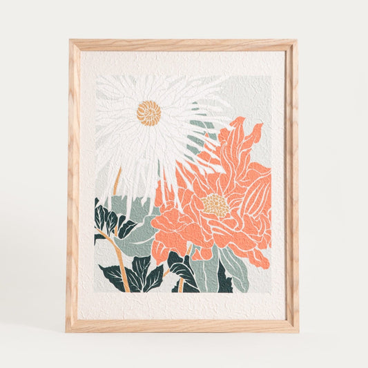 SAARO Abstract Floral Picture 40x50x2cm Wall Decoration