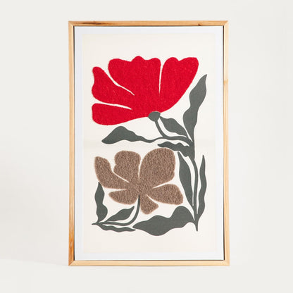 Image SAARO Abstract Plant Motif Wall Art 38x58x3 cm