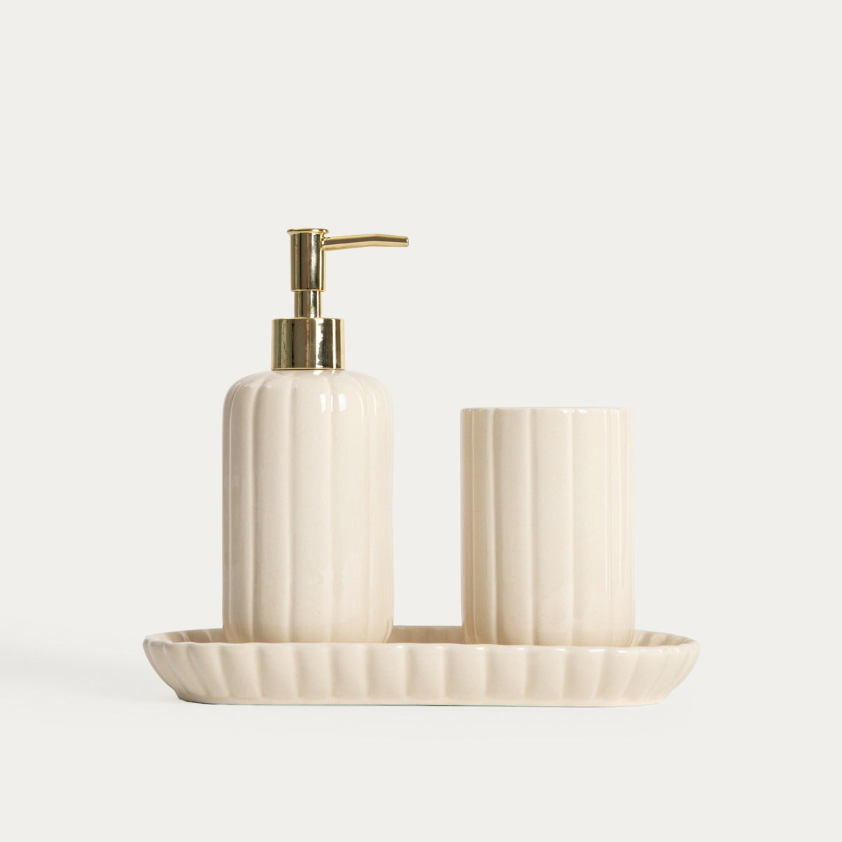 MELIDA Ceramic Soap Dispenser 7.5x7.5x18.5 cm