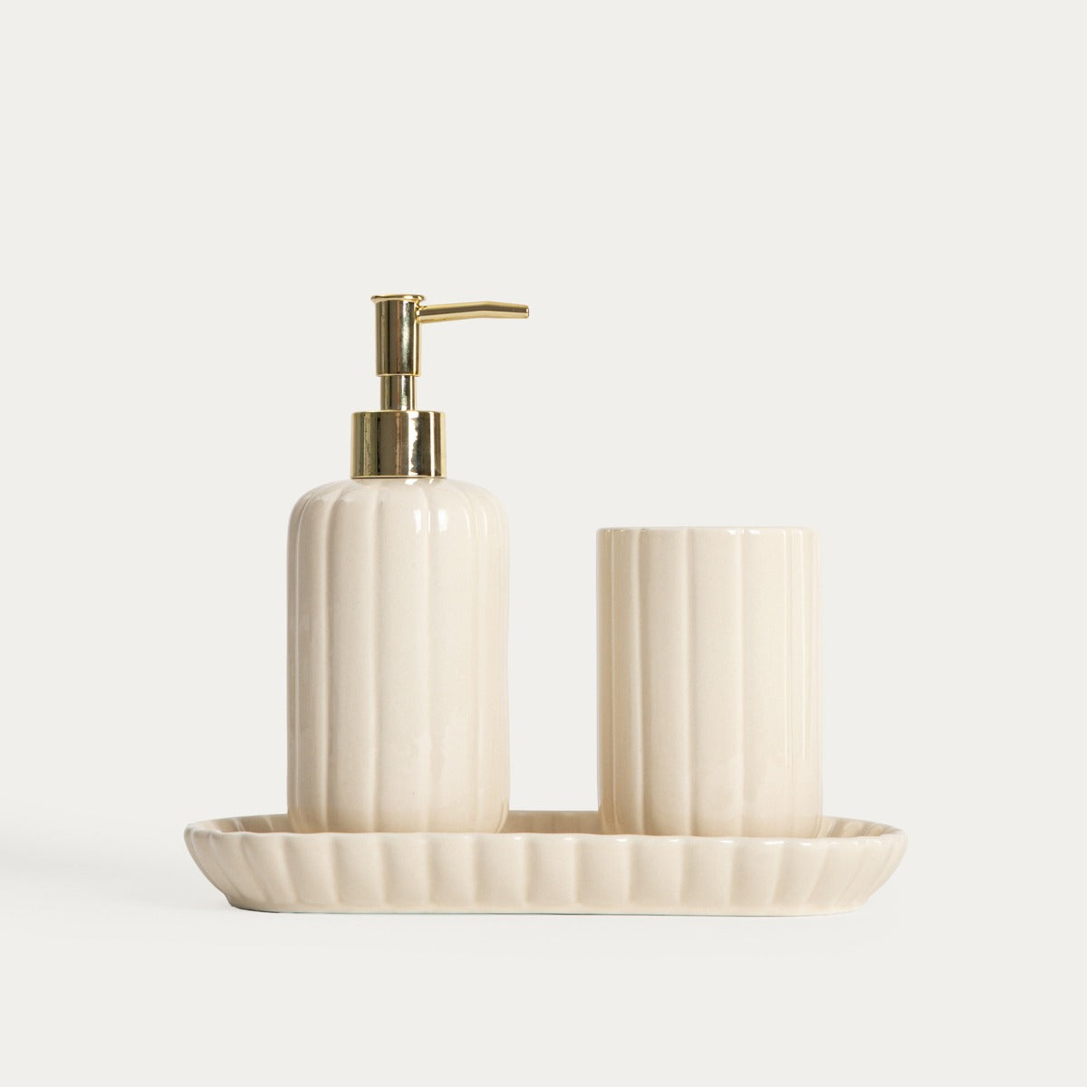 MELIDA Ceramic Bathroom Mug - Durable & Minimalist Design