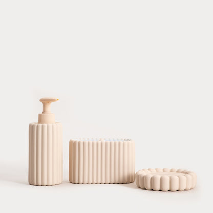 SOLVANI Beige Soap Dish 12x12x3 cm