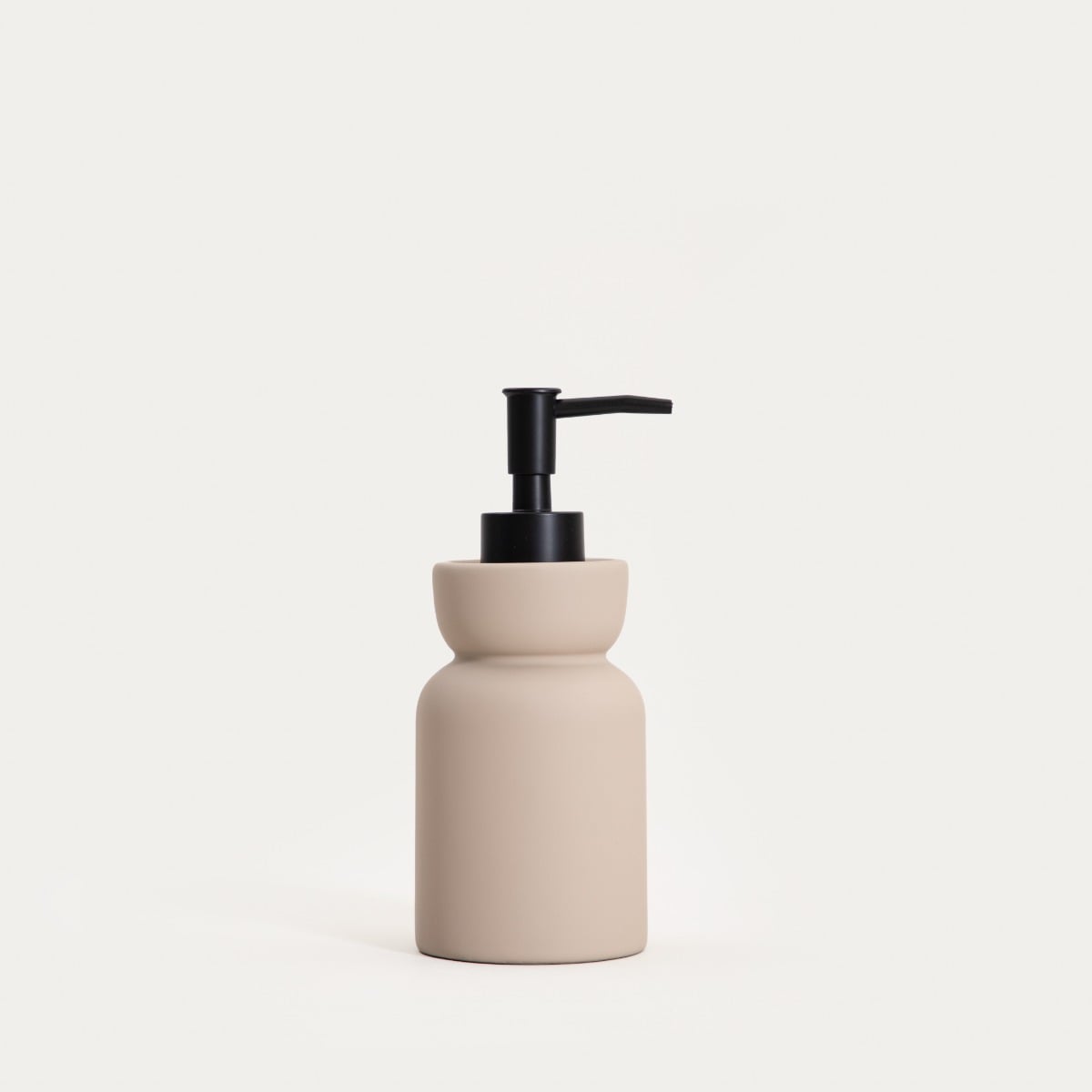 ELVIA Taupe Soap Dispenser 7.2x7.2x17.5 cm