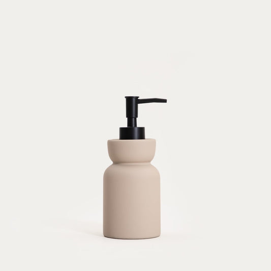 ELVIA Taupe Soap Dispenser 7.2x7.2x17.5 cm