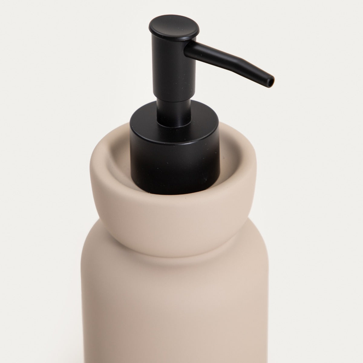 ELVIA Taupe Soap Dispenser 7.2x7.2x17.5 cm