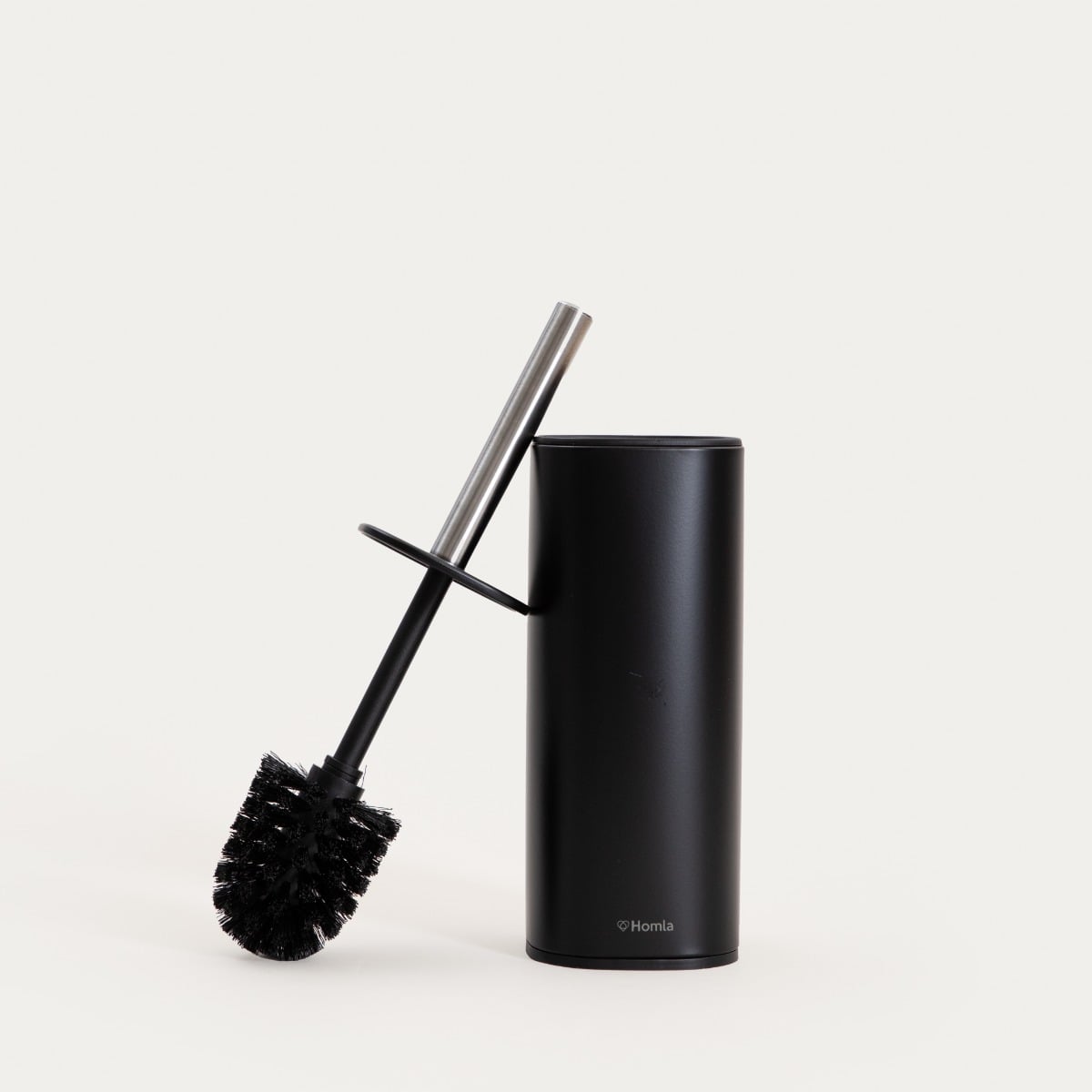 WC brush LINEA MAT Black Toilet Brush with Closed Container