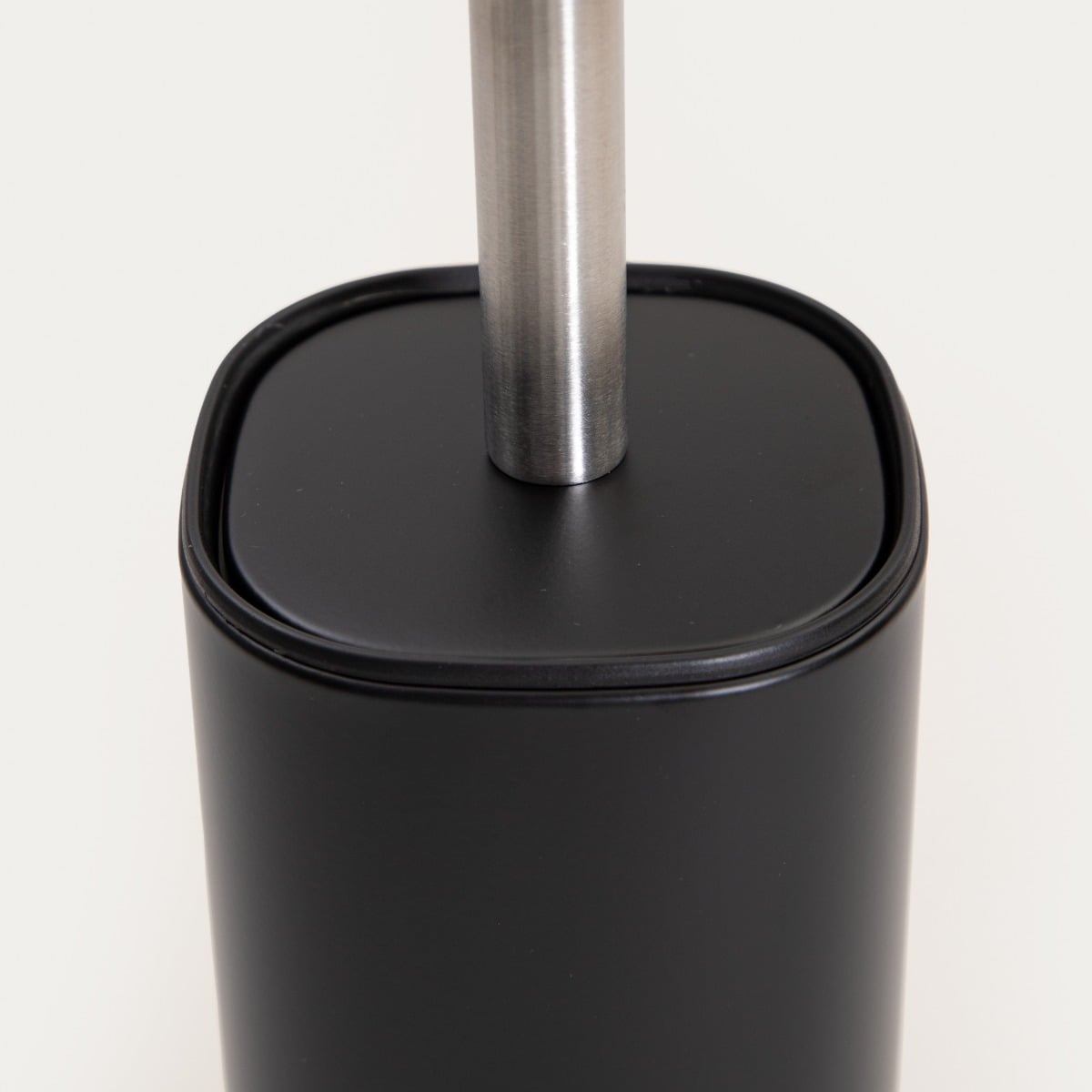 WC brush LINEA MAT Black Toilet Brush with Closed Container