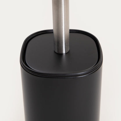 WC brush LINEA MAT Black Toilet Brush with Closed Container
