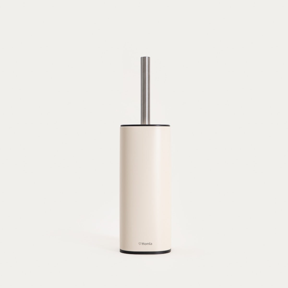 WC brush LINEA MAT Beige Toilet Brush with Closed Container Design