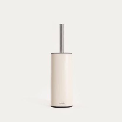 WC brush LINEA MAT Beige Toilet Brush with Closed Container Design
