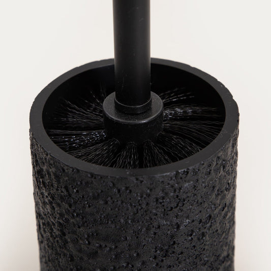 VOLCANO Black Toilet Brush with Stable Polyresin Base