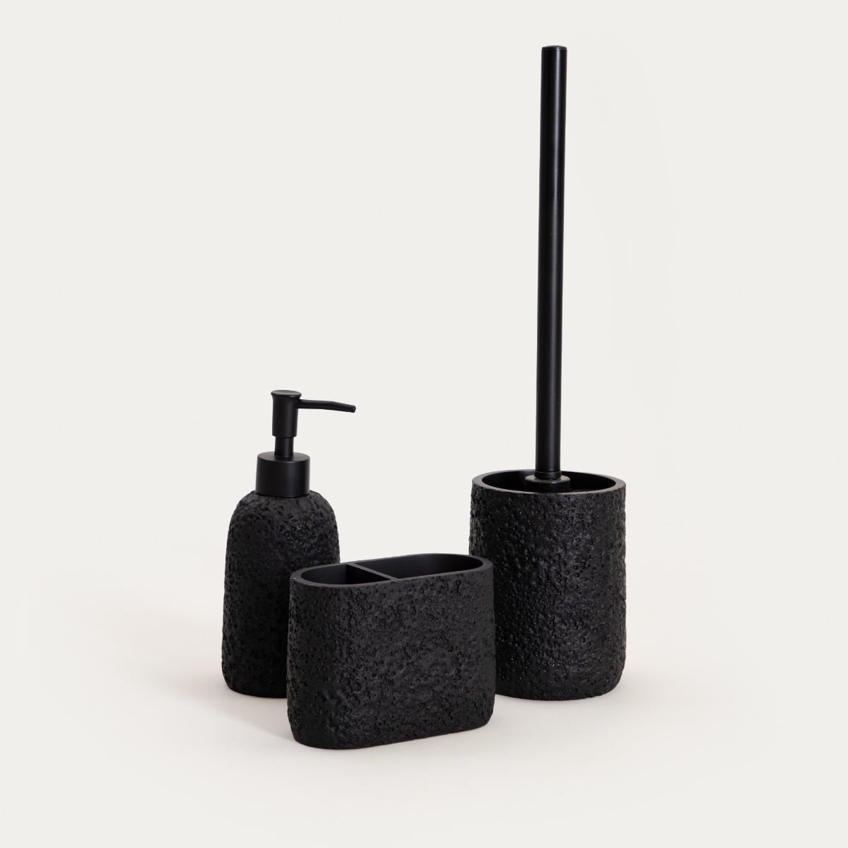 WC brush VOLCANO Black Toilet Brush with Stable Polyresin Base