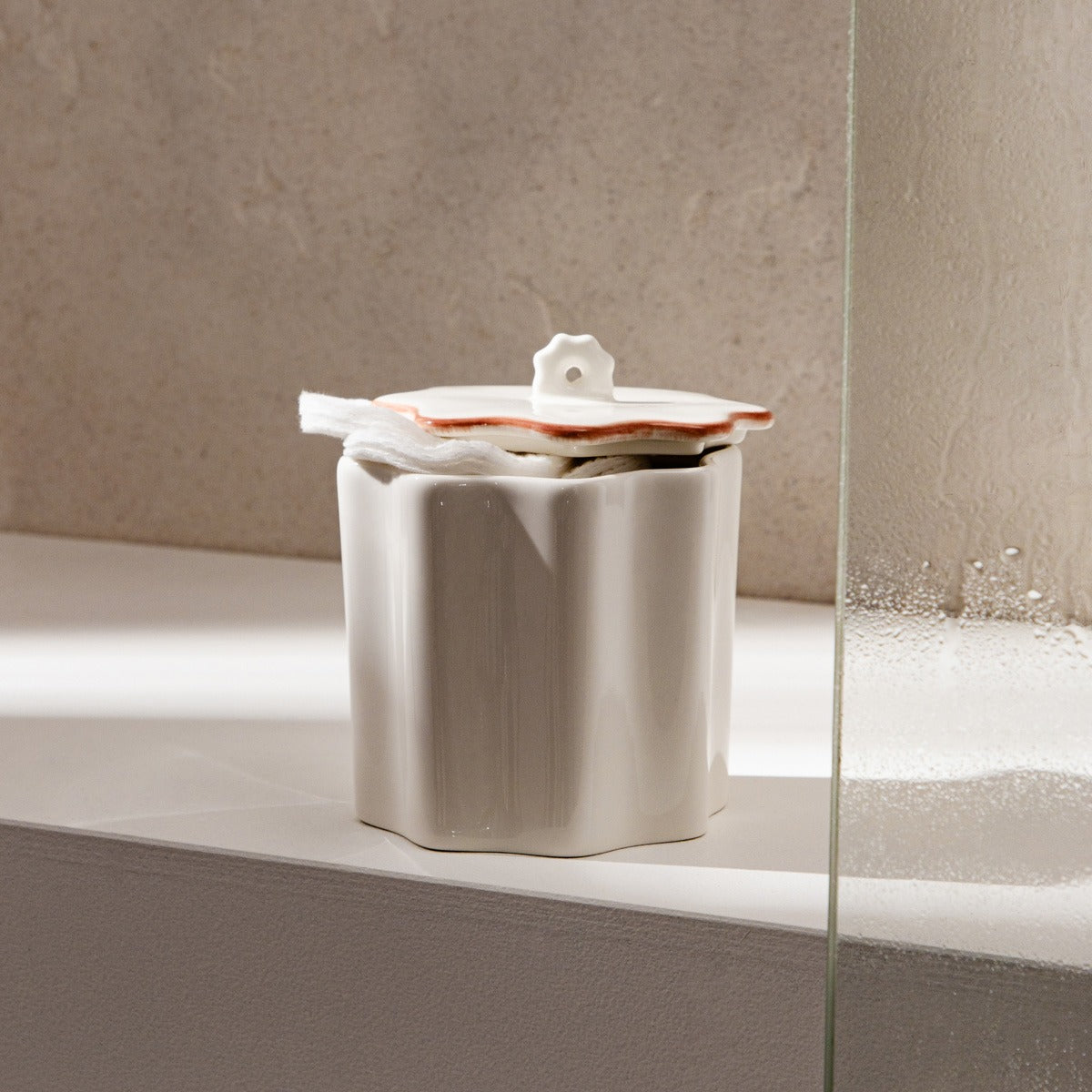 MUSSEL Ceramic Storage Box for Cotton Wools