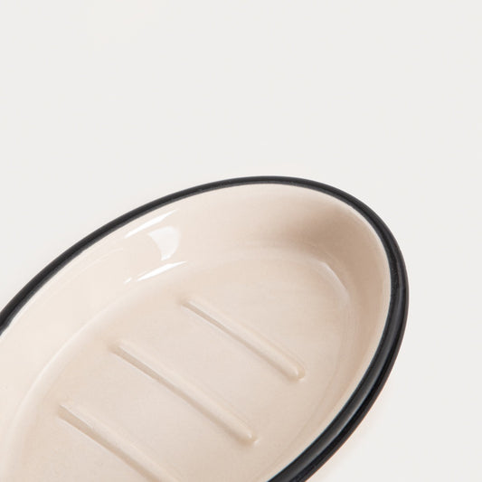 CHLOE Ceramic Soap Dish with Drainage Grooves