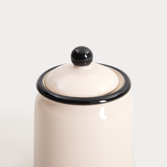 Chloe Ceramic Cotton Bud Holder - Durable & Stylish Bathroom Accessory
