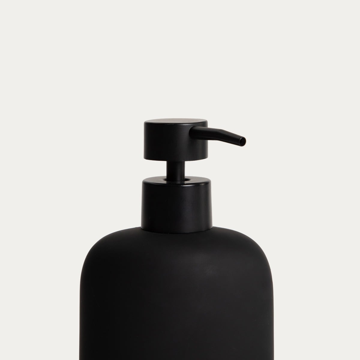 LINEA MAT Bathroom Set - Dispenser, Cup & Tray Matte Black