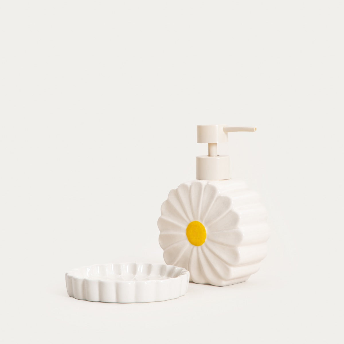 DAISY Ceramic Soap Dispenser for Bathroom and Kitchen