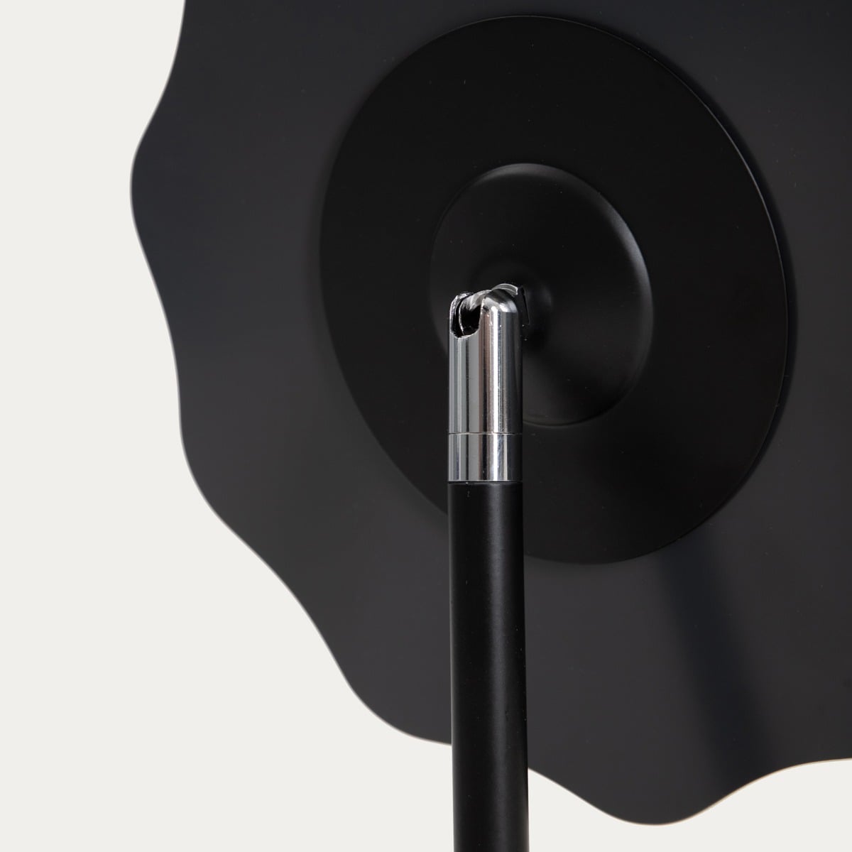 Scallop Black Mirror 20 cm - Adjustable Angle Bathroom Accessory