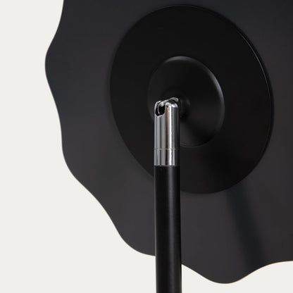 Scallop Black Mirror 20 cm - Adjustable Angle Bathroom Accessory