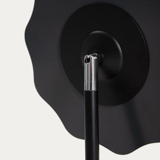 Scallop Black Mirror 20 cm - Adjustable Angle Bathroom Accessory