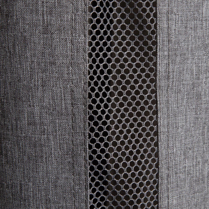 Laundry Basket NELLIE Grey Foldable with Bamboo Lid