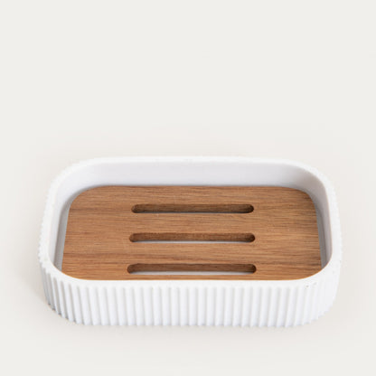 ARWYN Soap Dish with Acacia Element