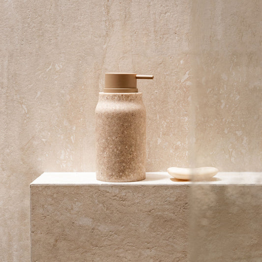 LORELEI Taupe Soap Dispenser - Minimalist Bathroom Accessory